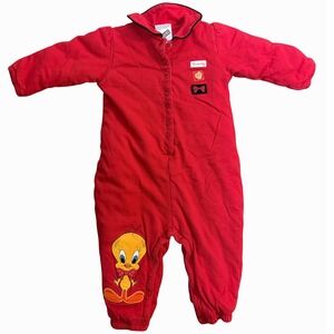 Vintage 1998 WARNER BROS Studio Looney Tunes Tweety Romper Onsie 18 Months RARE